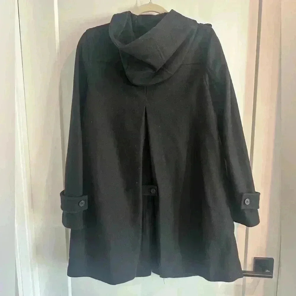GAP Women's Black Toggle Pea Coat - Picture 5 of 9
